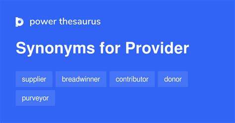 synonym for provider|PROVIDER Synonyms .